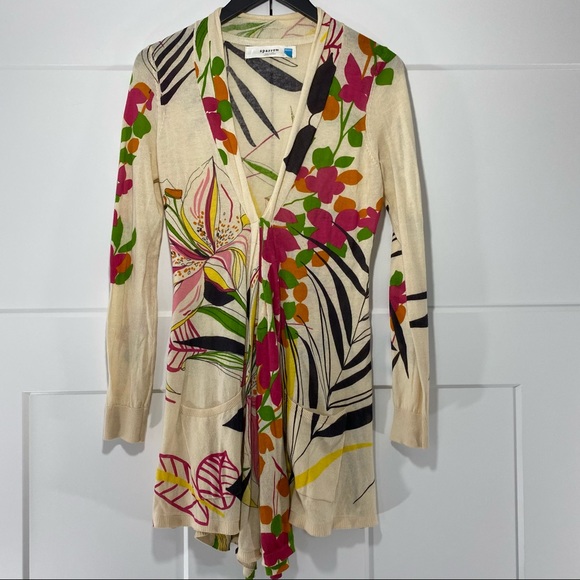 Anthropologie Sweaters - Anthropologie sparrow waterfall Floral Cardigan
